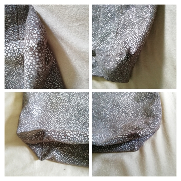 Linde Gallery St. Barth Milou Galuchat suede hobo bag - Picture 4 of 10